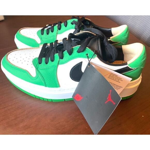WMS 12 - Men 10.5 Nike Air Jordan 1 Elevate Low ‘Lucky Green’ DQ8394-301 NWOB M - Picture 9 of 13